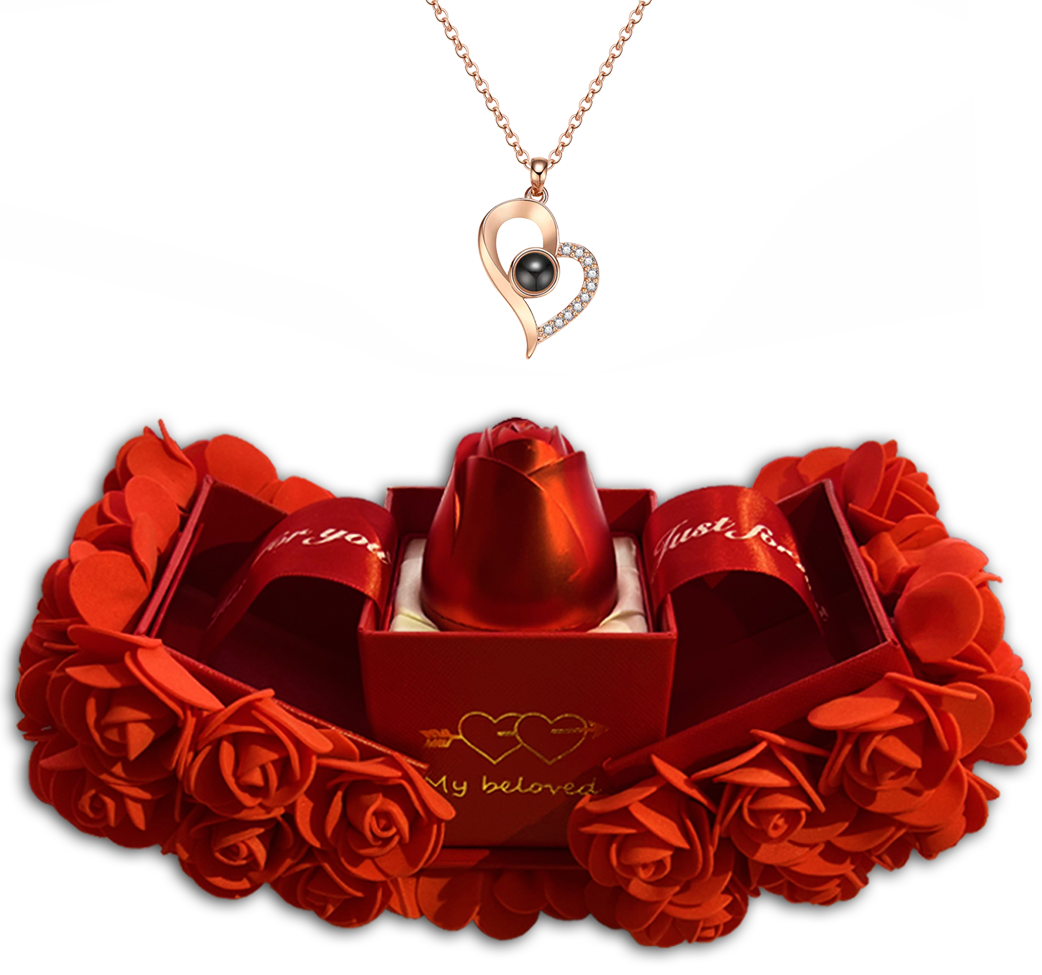 MyLoveCustom™  I Love You Projection Necklace Gift Box