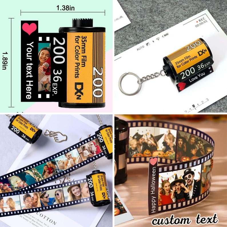 Custom Drive Safe Film Roll Keychain For Your Love