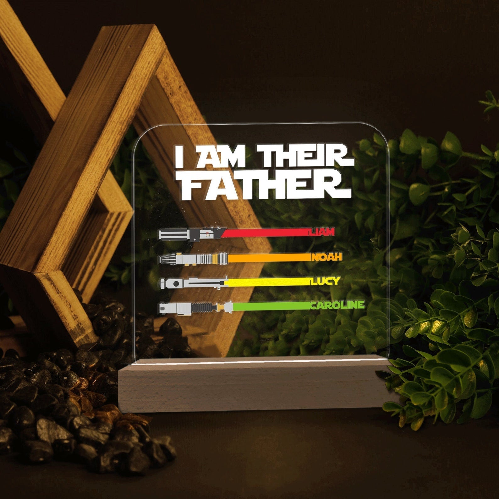 Personalized I Am Their Father Engraved Sign