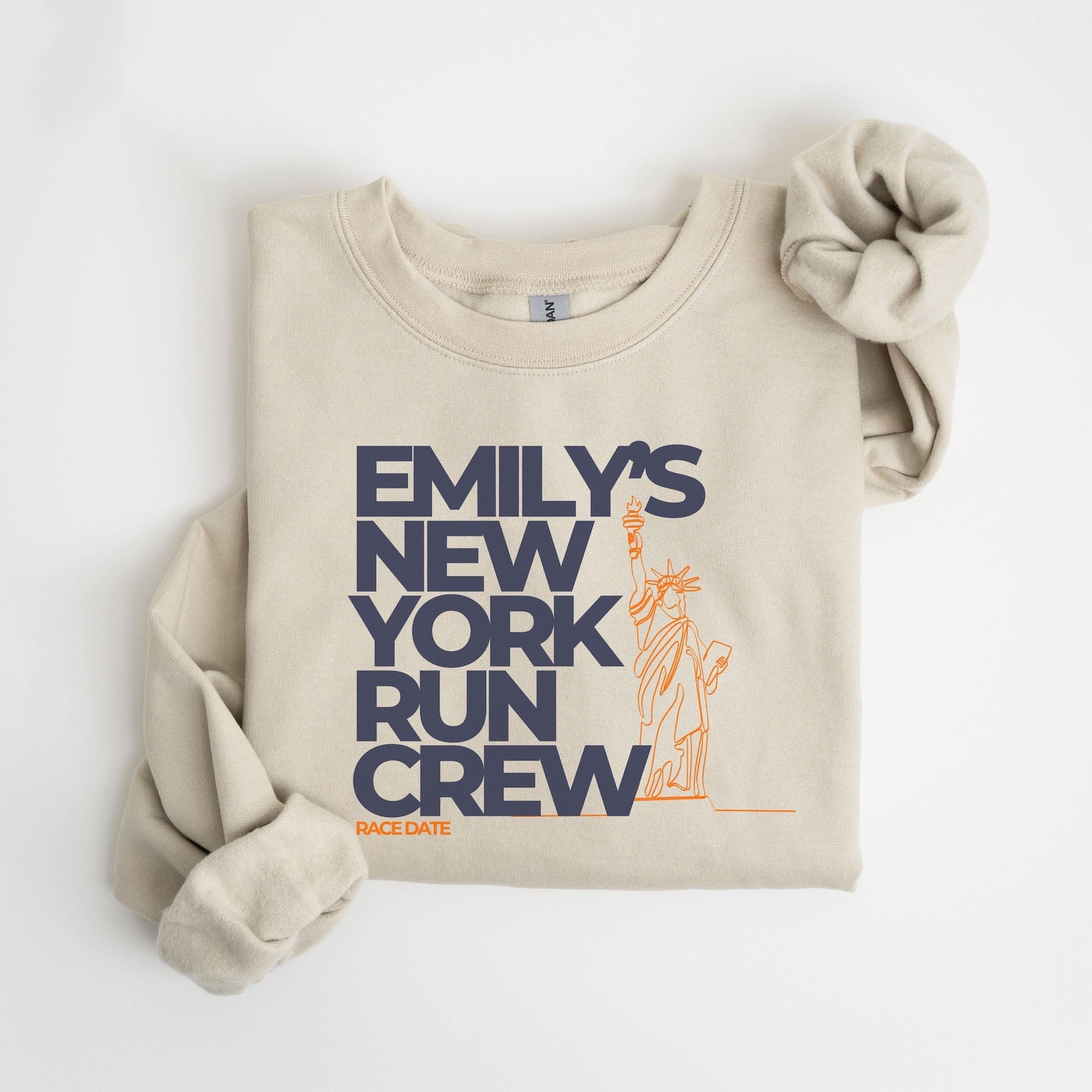 Personalized New York Running Support Crew Sweatshirt