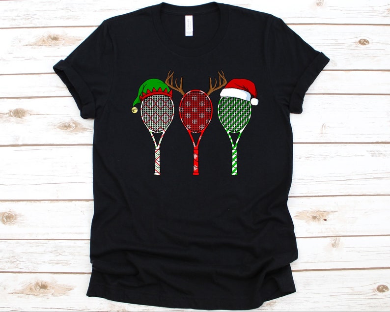 Tennis Racket Christmas T-shirt