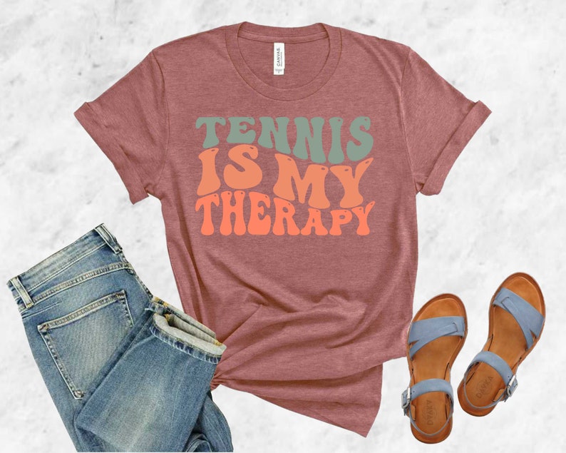 Tennis is My Therapy Wavy T-Shirt