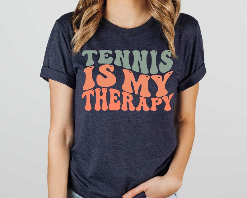 Tennis is My Therapy Wavy T-Shirt