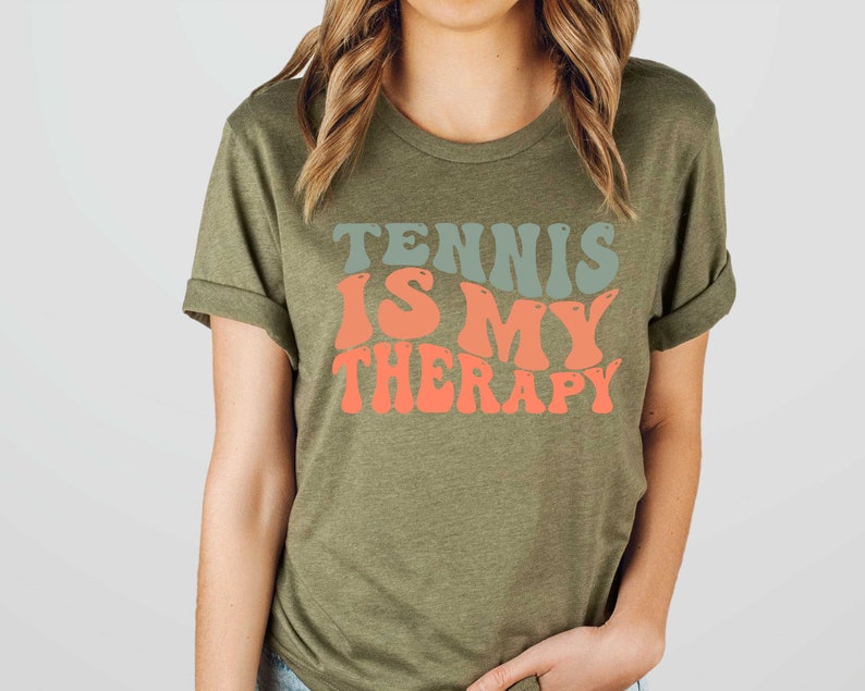 Tennis is My Therapy Wavy T-Shirt