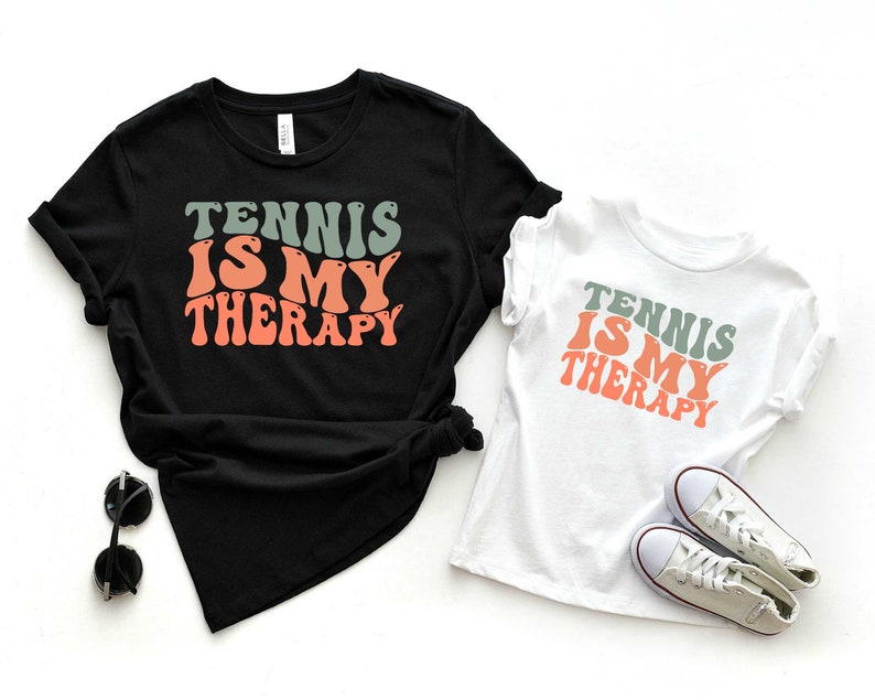 Tennis is My Therapy Wavy T-Shirt