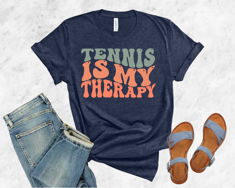 Tennis is My Therapy Wavy T-Shirt