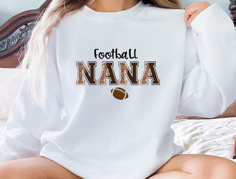 Leopard Print Football Nana Sweatshirt