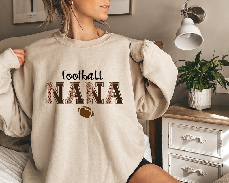 Leopard Print Football Nana Sweatshirt