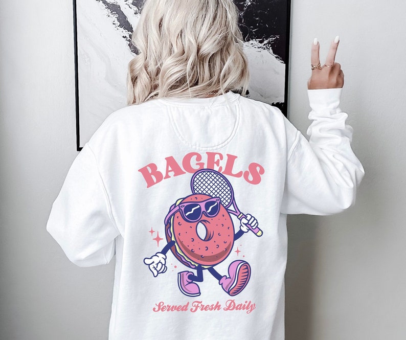 Cute Bagels Tennis Sweatshirt