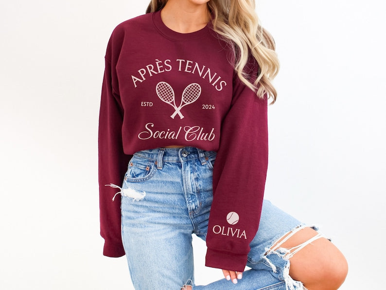 Custom Apres Tennis Sweatshirt