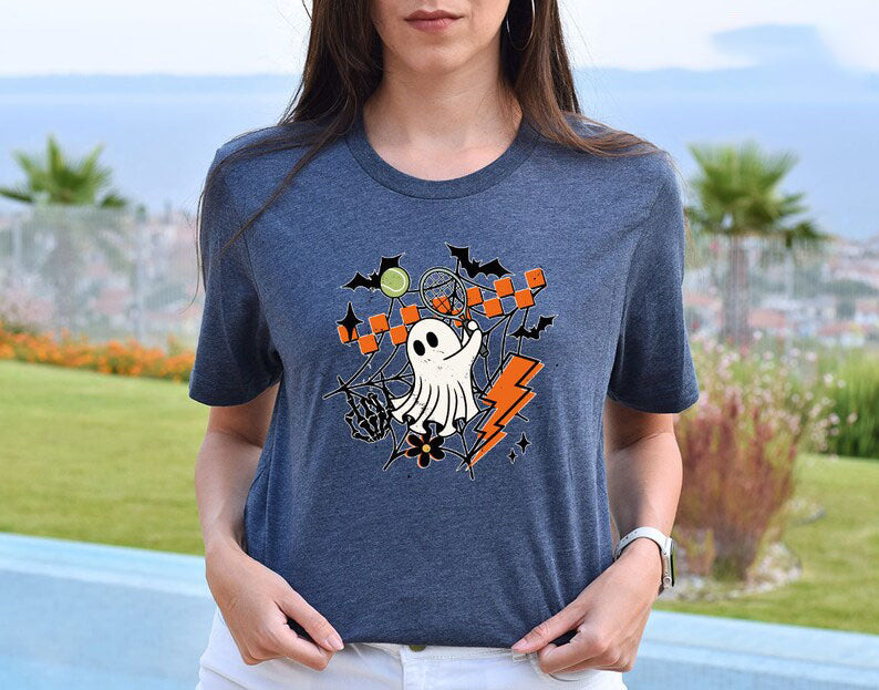 Tennis Ghost Halloween  T-shirts