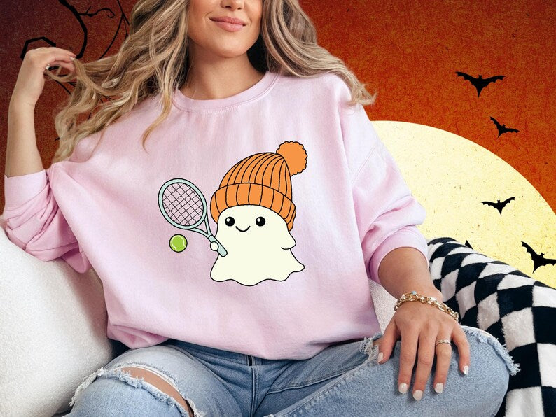 Ghost  Halloween Tennis  Sweatshirts