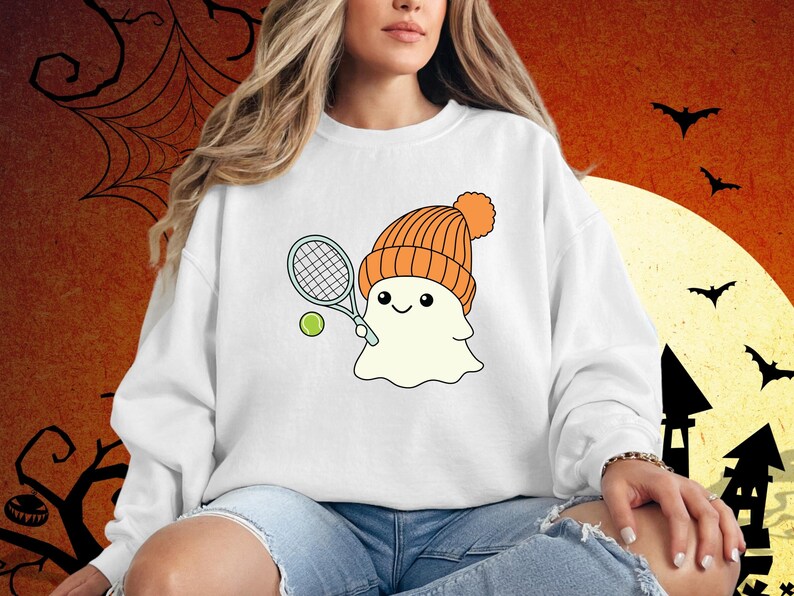 Ghost  Halloween Tennis  Sweatshirts