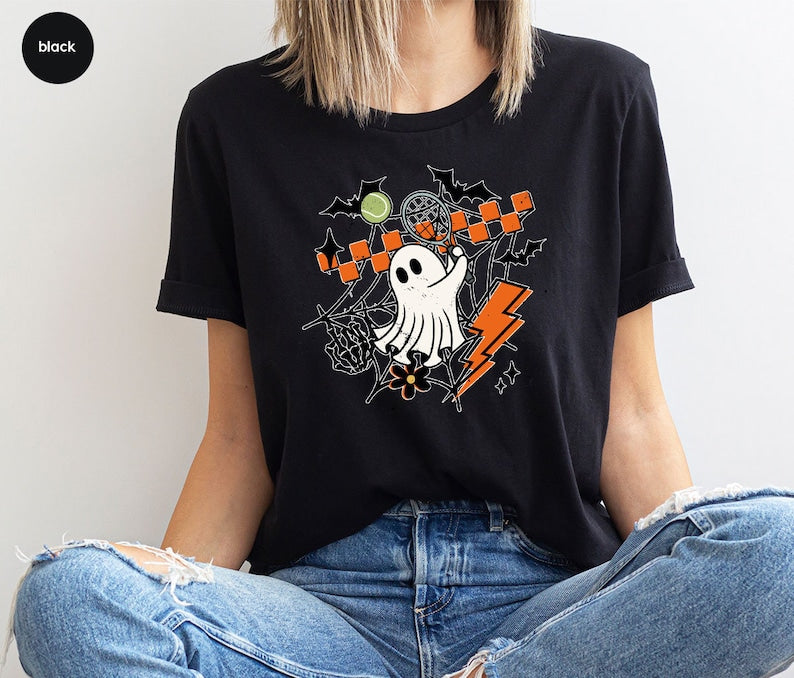 Tennis Ghost Halloween  T-shirts