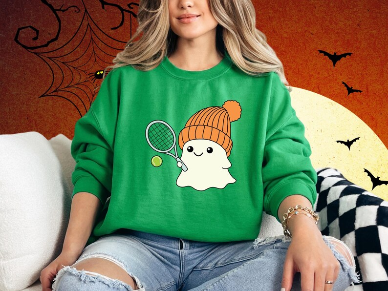 Ghost  Halloween Tennis  Sweatshirts