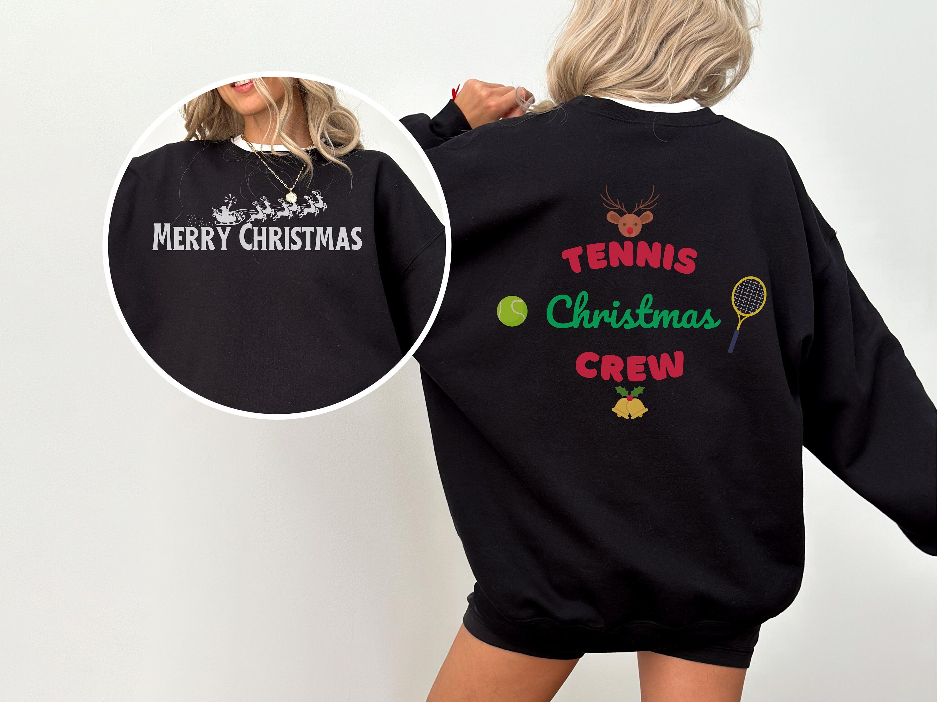 Tennis Christmas Crew Sweatshirt