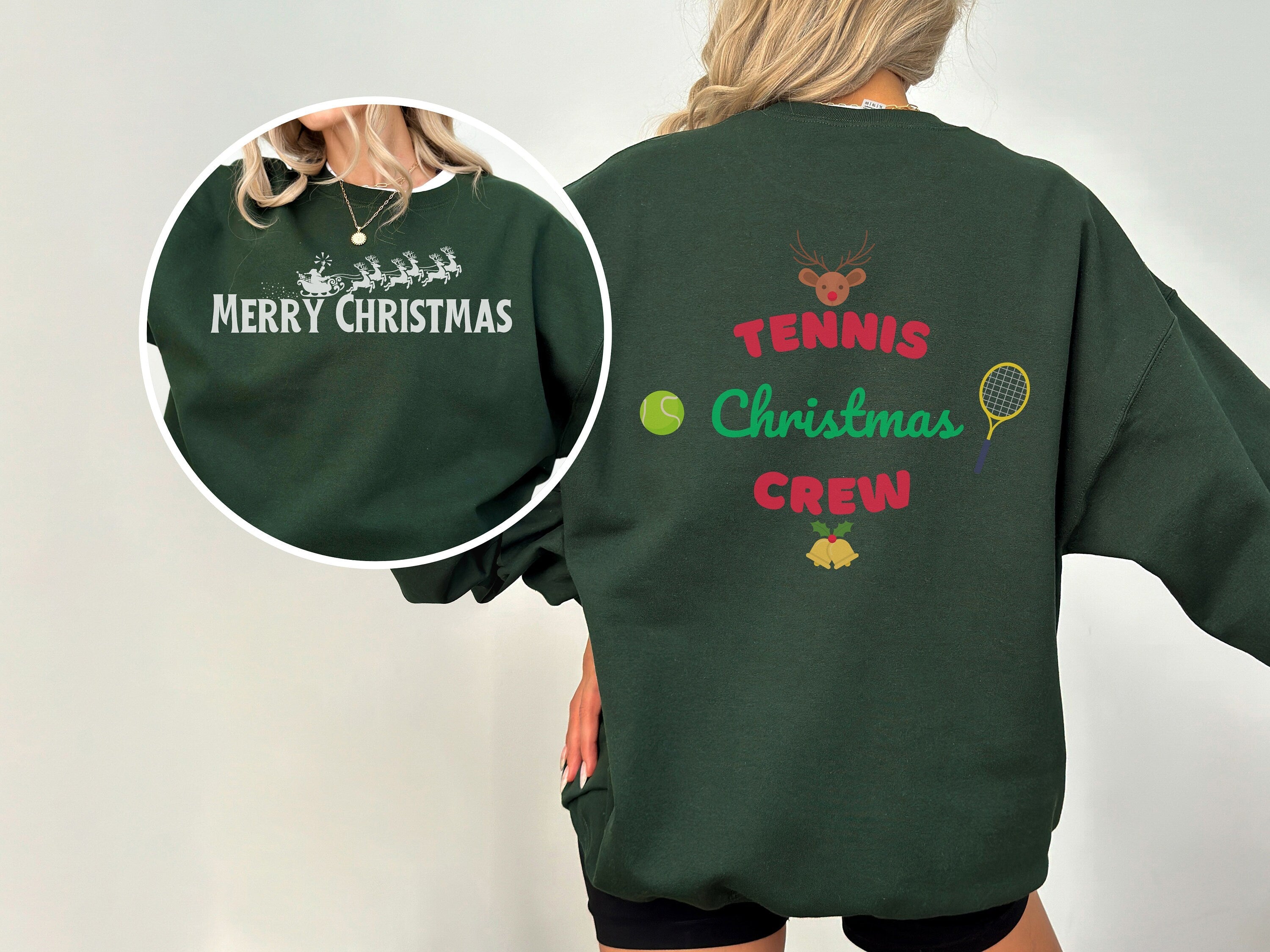 Tennis Christmas Crew Sweatshirt