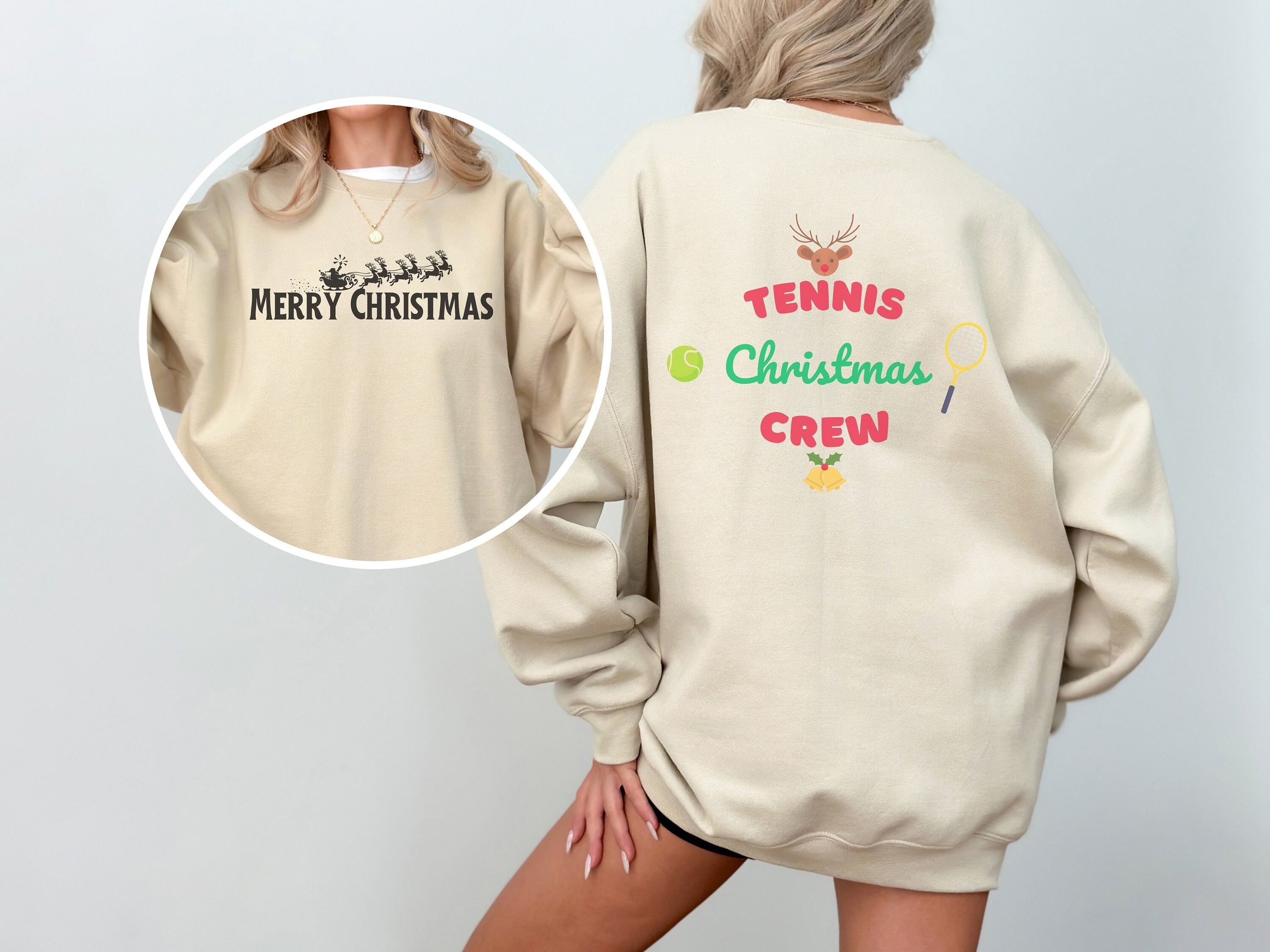 Tennis Christmas Crew Sweatshirt