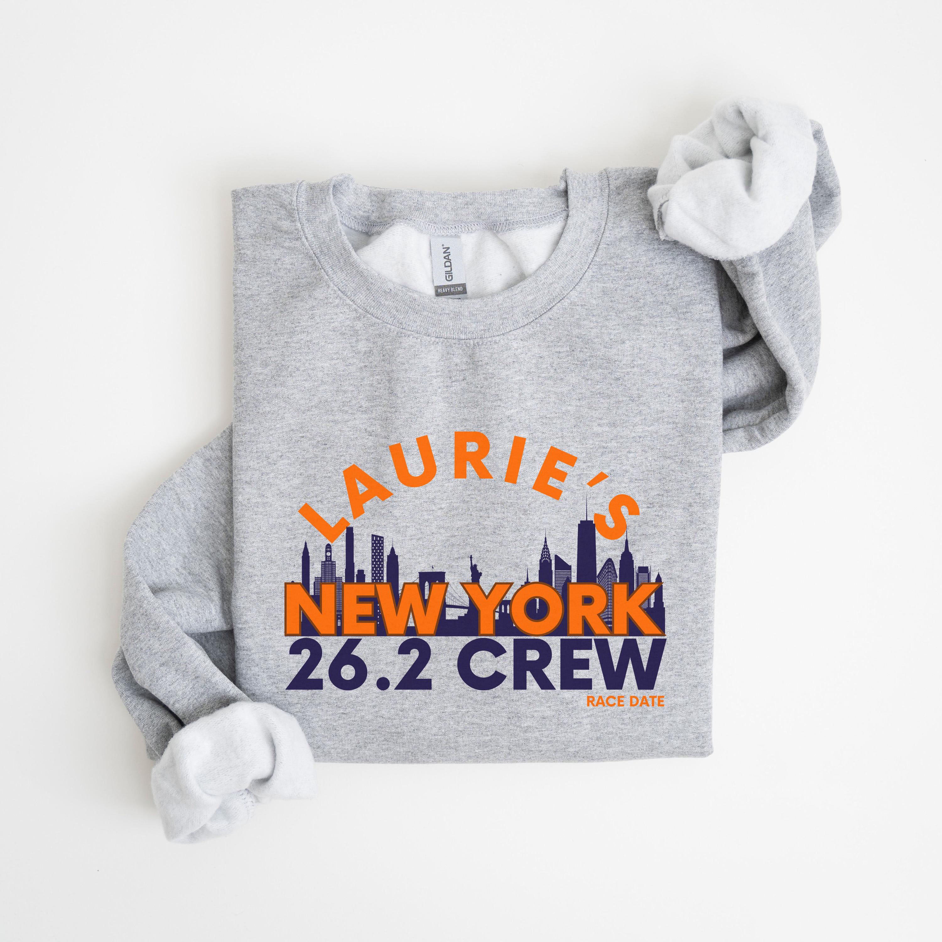 Personalized New York Running Support Crew Sweatshirt