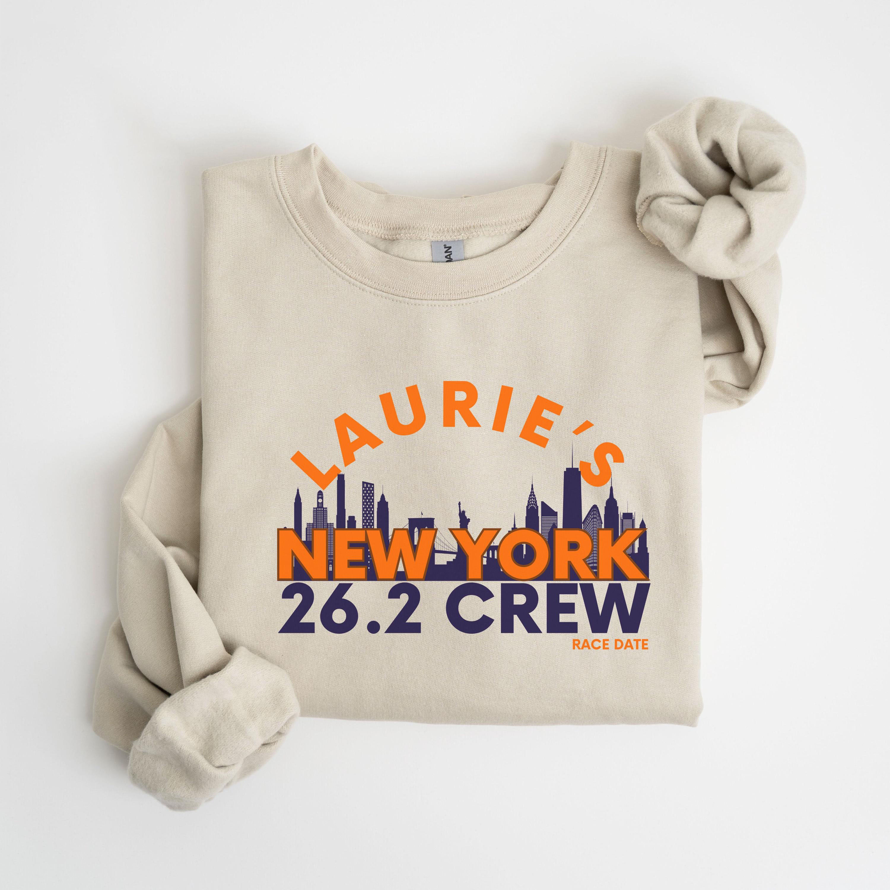 Personalized New York Running Support Crew Sweatshirt