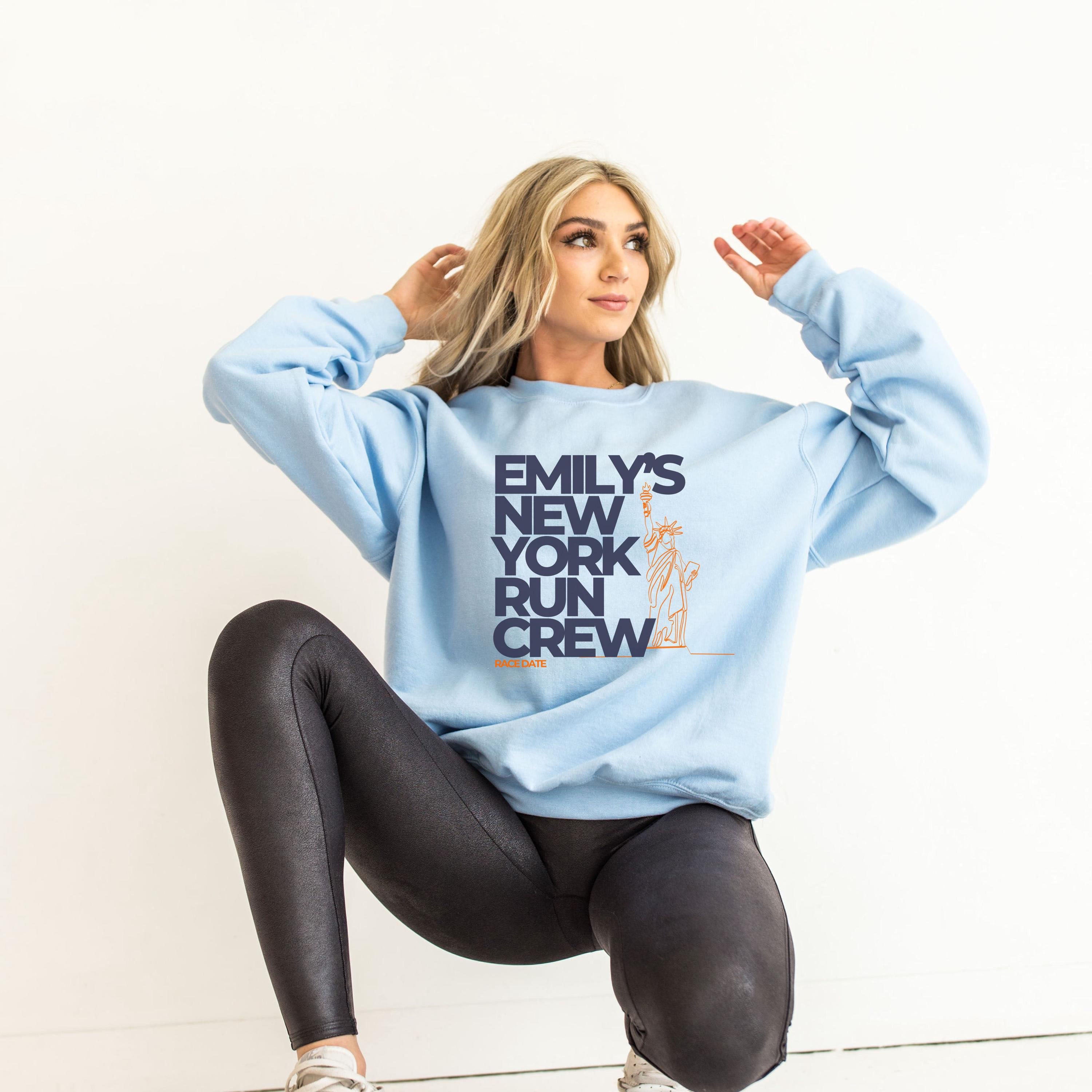 Personalized New York Running Support Crew Sweatshirt