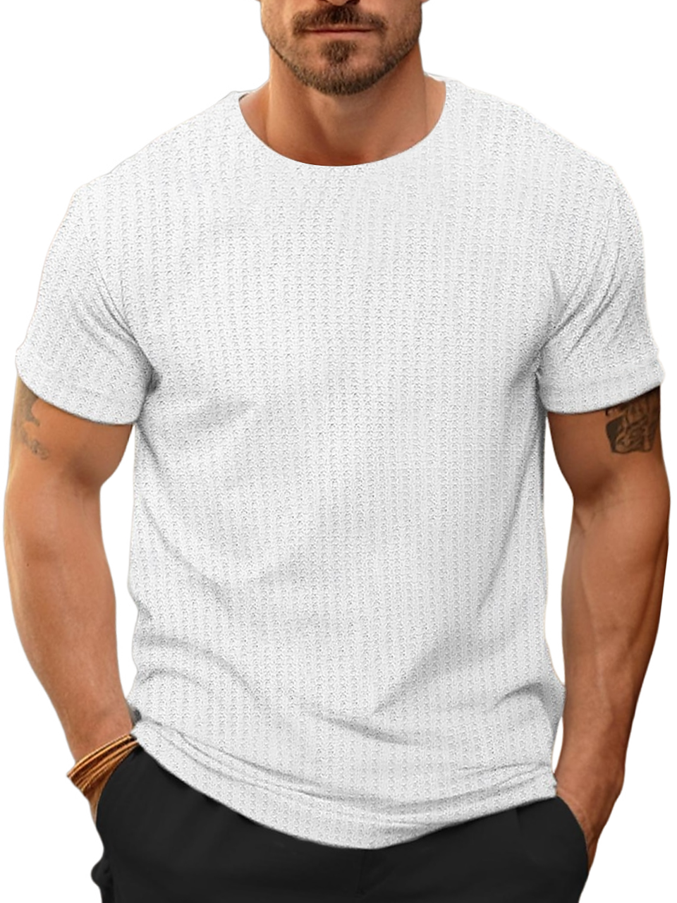 Men's Casual Basic Round Neck Short Sleeve T-Shirt