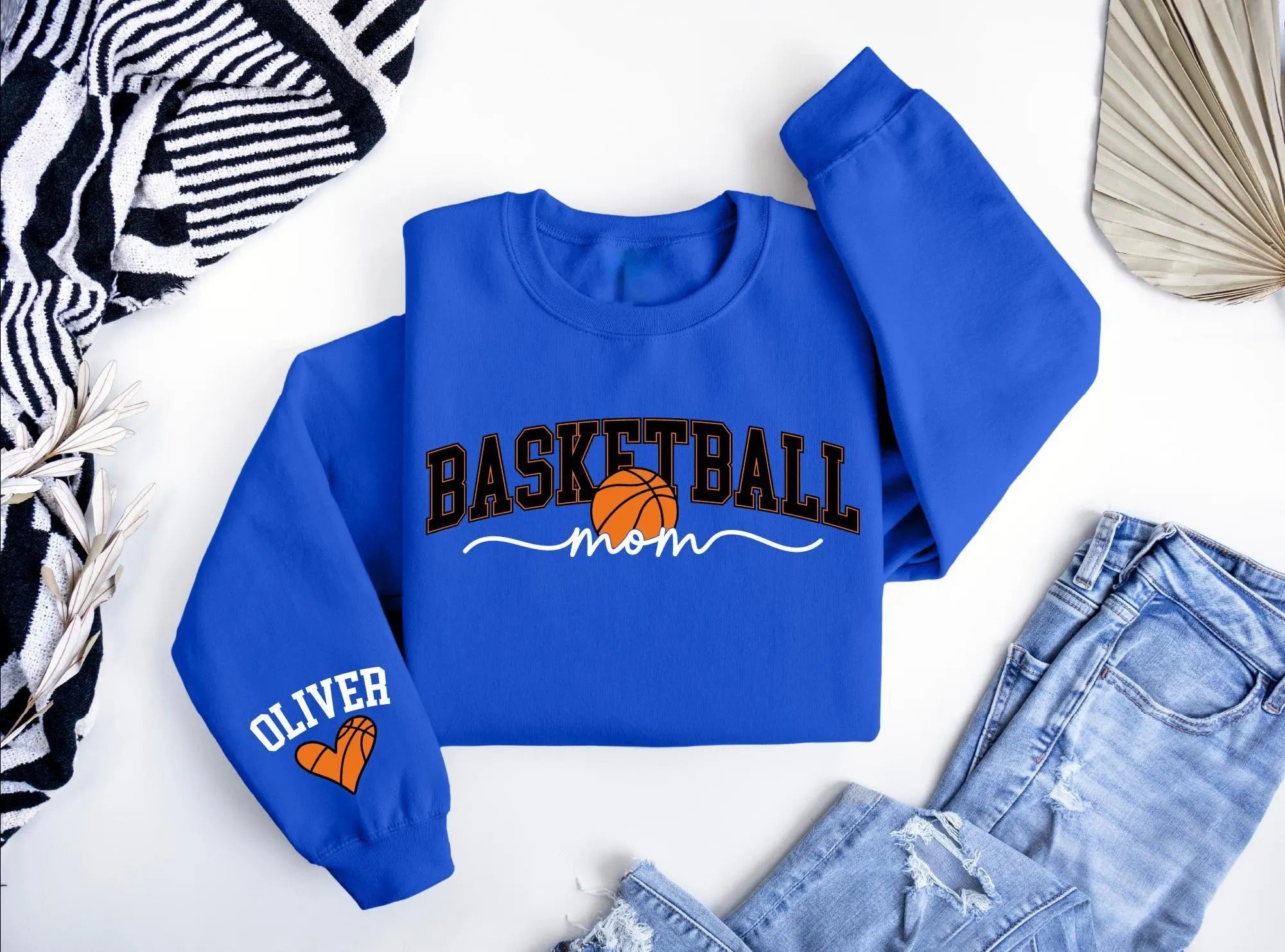Custom Name Mama Basketball Season Sweatshirt