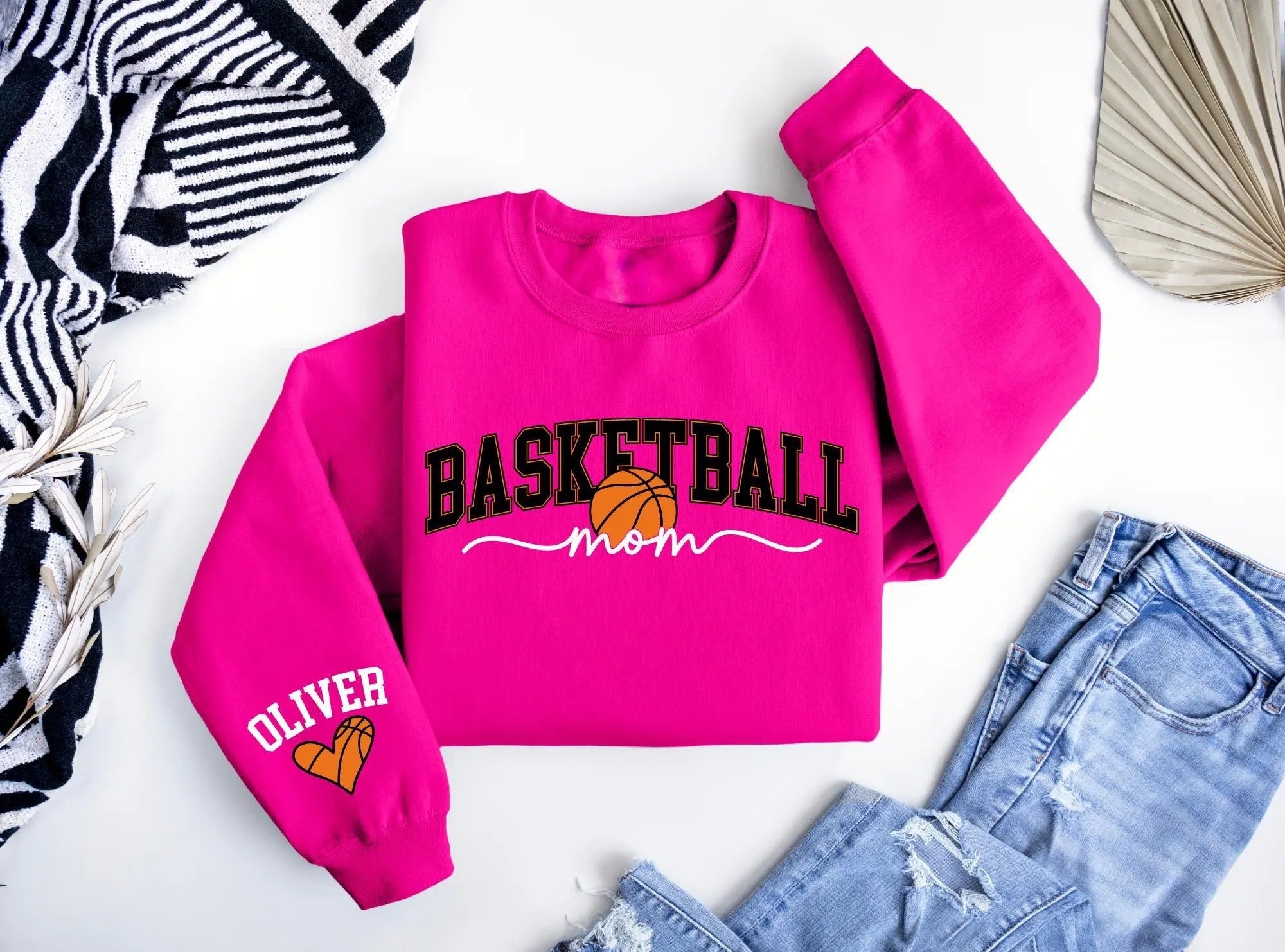Custom Name Mama Basketball Season Sweatshirt