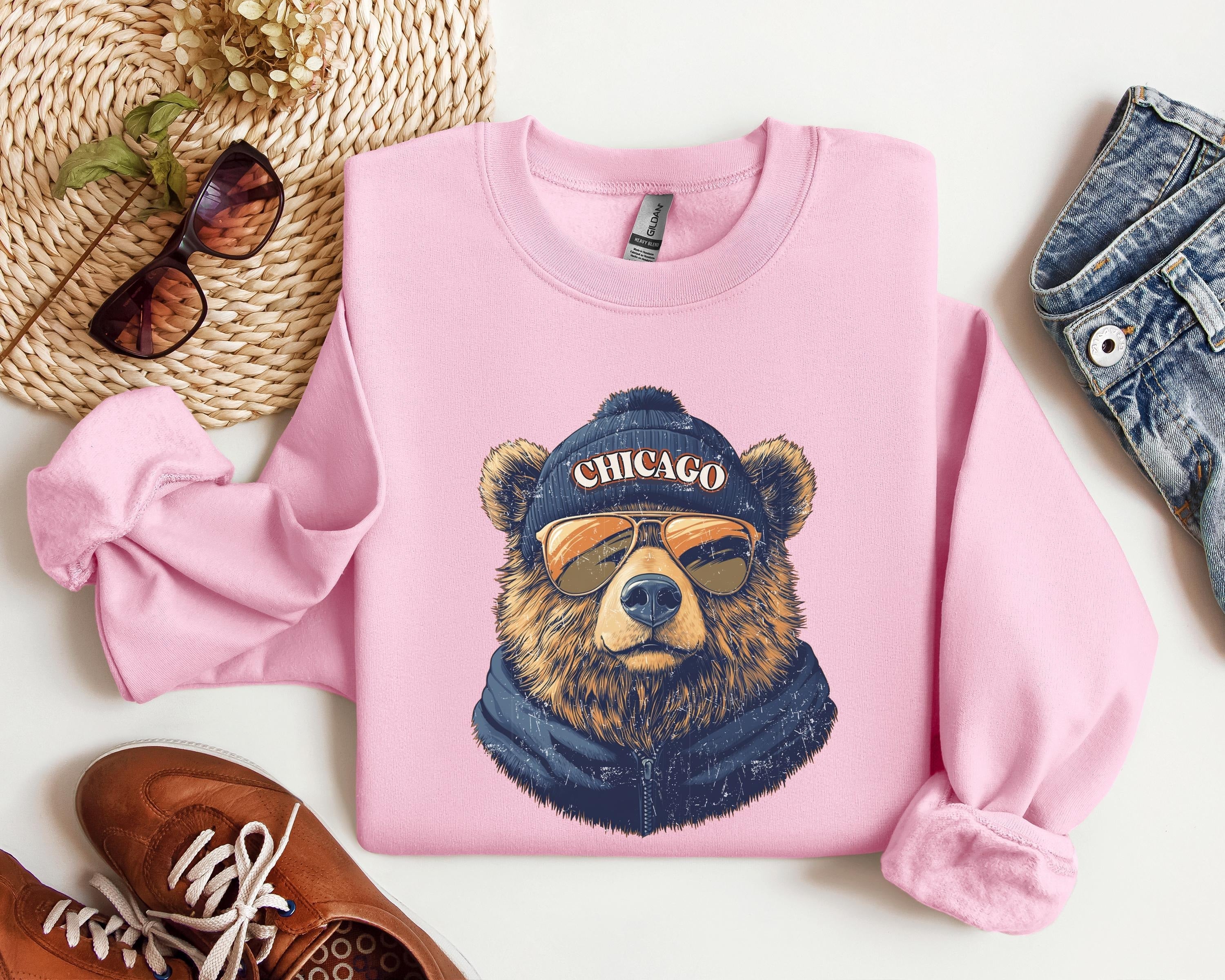 Retro Chicago Mascot Game Day Football Sweatshirt
