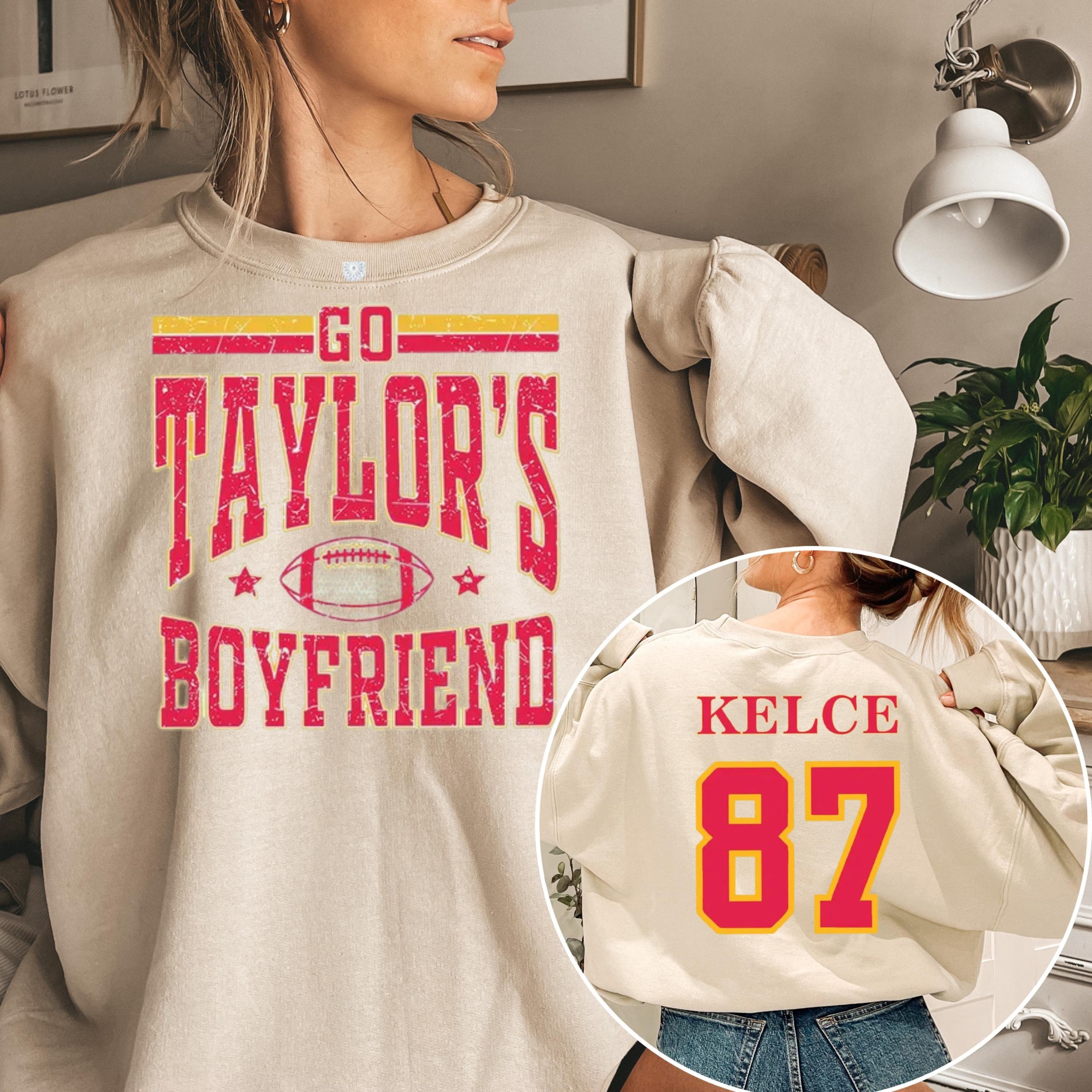 Go Taylor's Boyfriend  Chiefs Karma Football  Sweatshirt