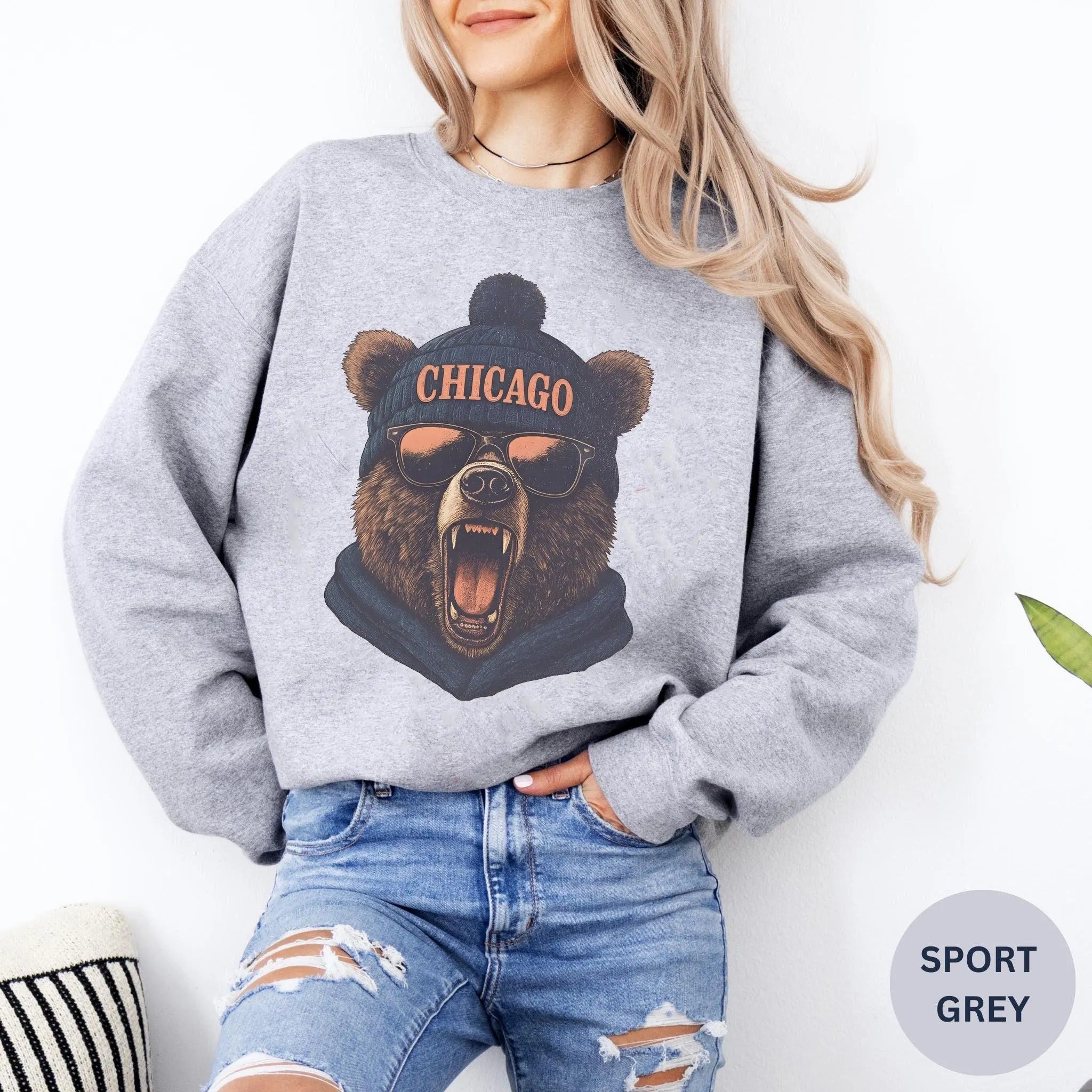 Retro Chicago Mascot Game Day Football Sweatshirt