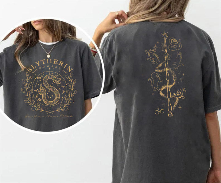 Slytherin Wizard House 2 Side Print Shirts
