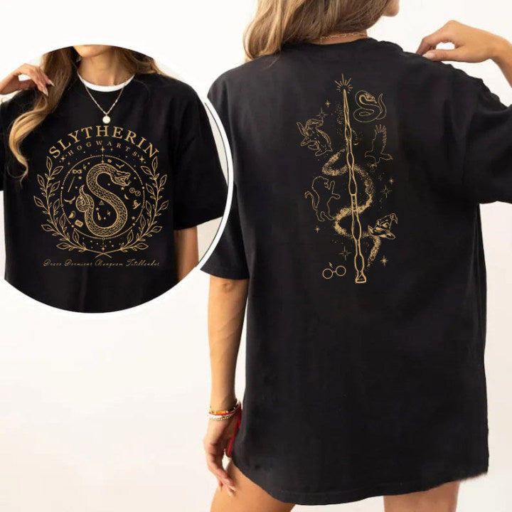 Slytherin Wizard House 2 Side Print Shirts