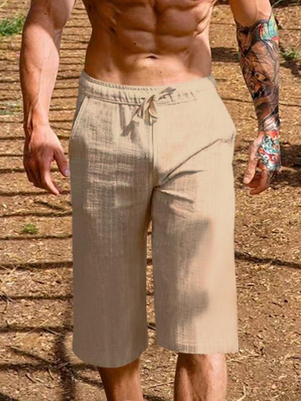 Hawaiian Holiday Beach Men's Casual Loose Straight Pants