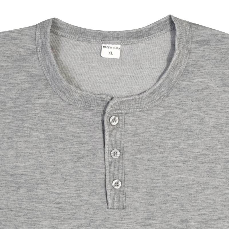 Men's Henley Crewneck Short Sleeve T-Shirt