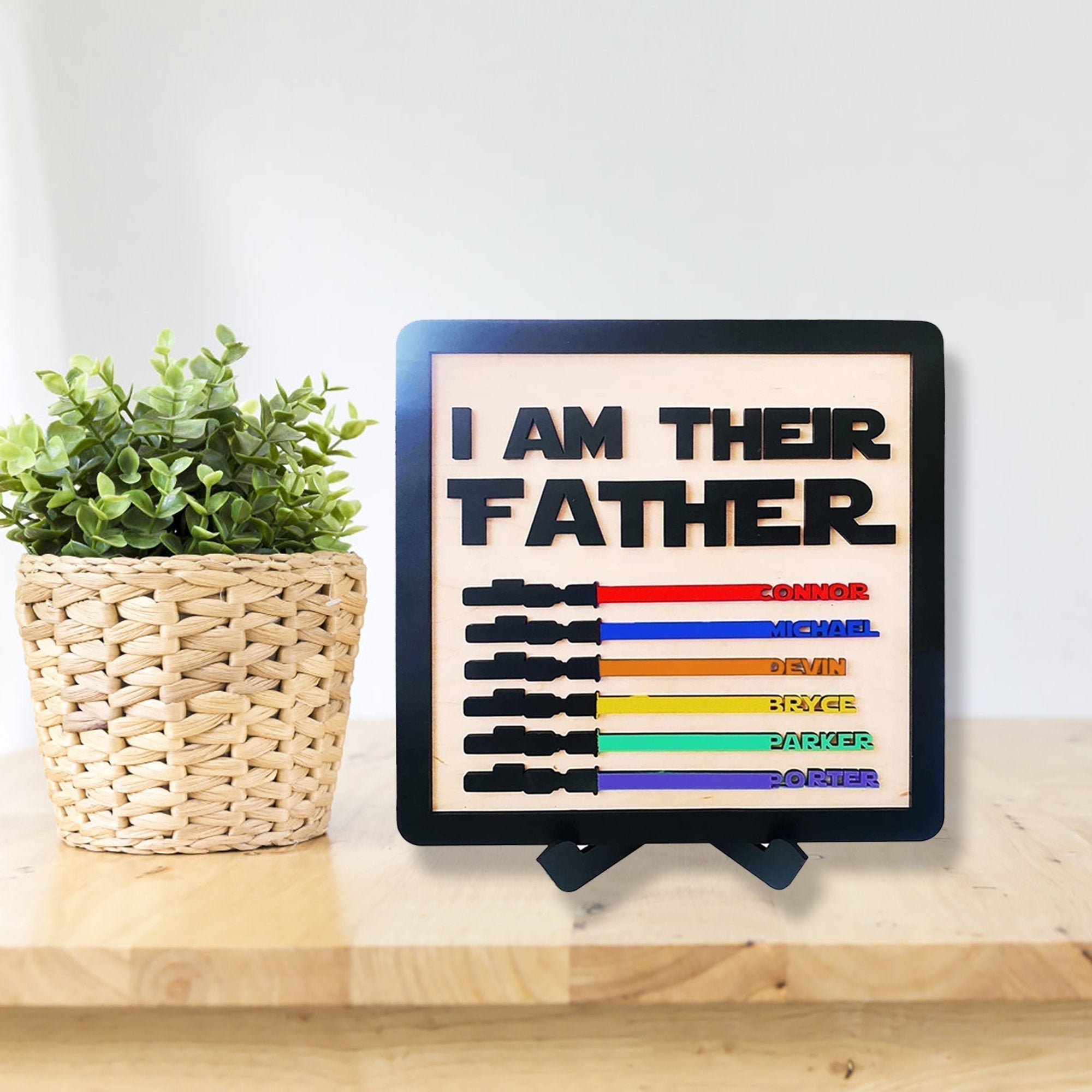 Personalized I Am Their Father Engraved Sign