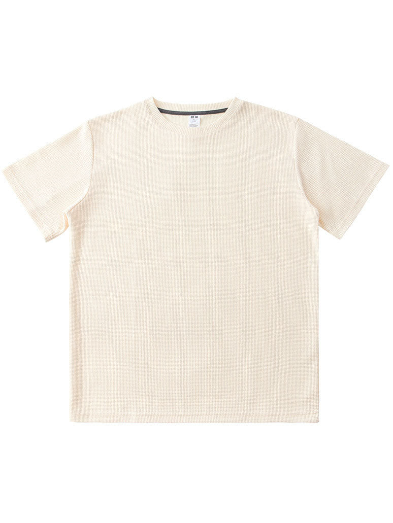 Men's Jersey Cotton Waffle Comfort Crew Neck T-Shirt