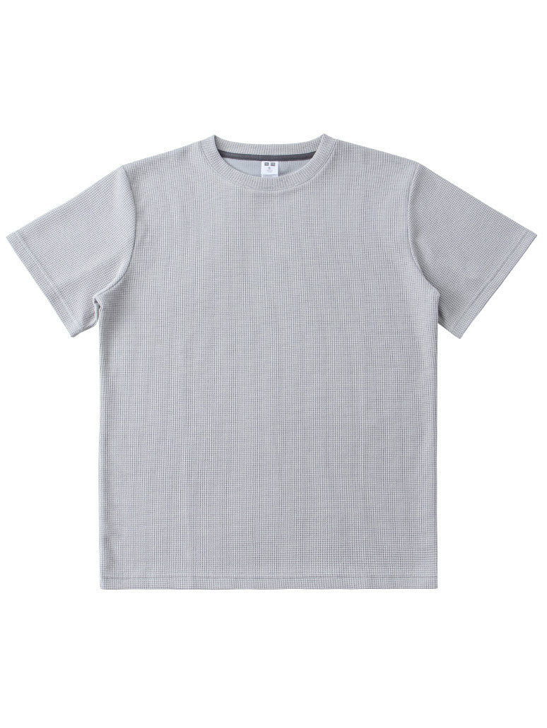 Men's Jersey Cotton Waffle Comfort Crew Neck T-Shirt