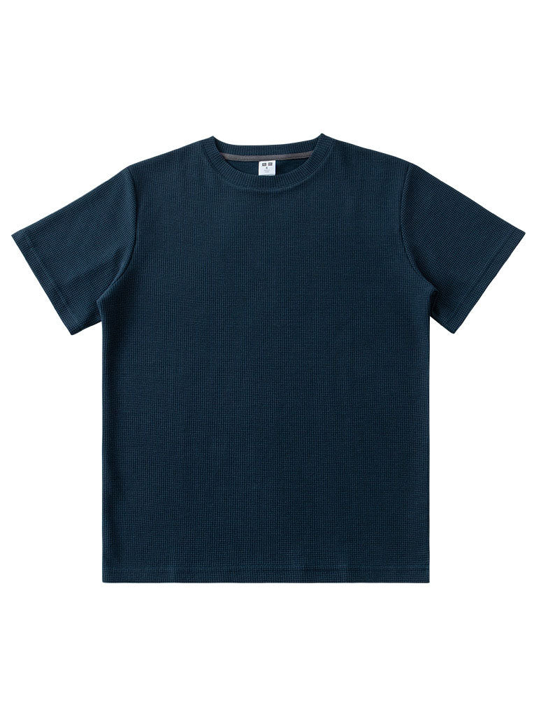 Men's Jersey Cotton Waffle Comfort Crew Neck T-Shirt