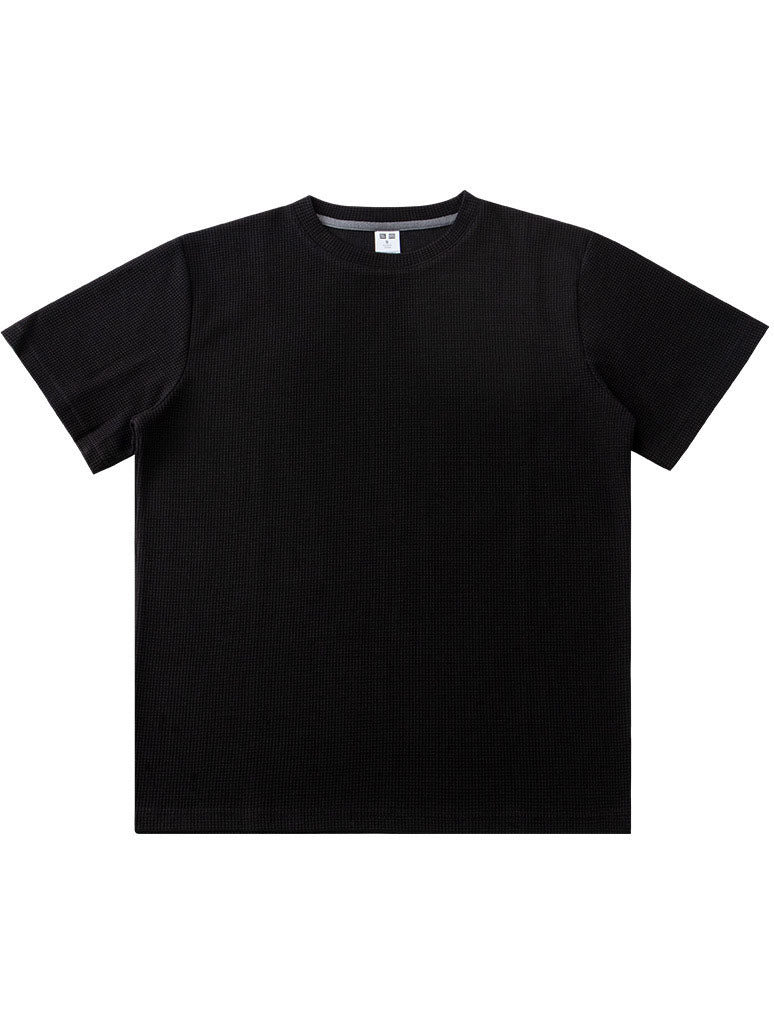 Men's Jersey Cotton Waffle Comfort Crew Neck T-Shirt