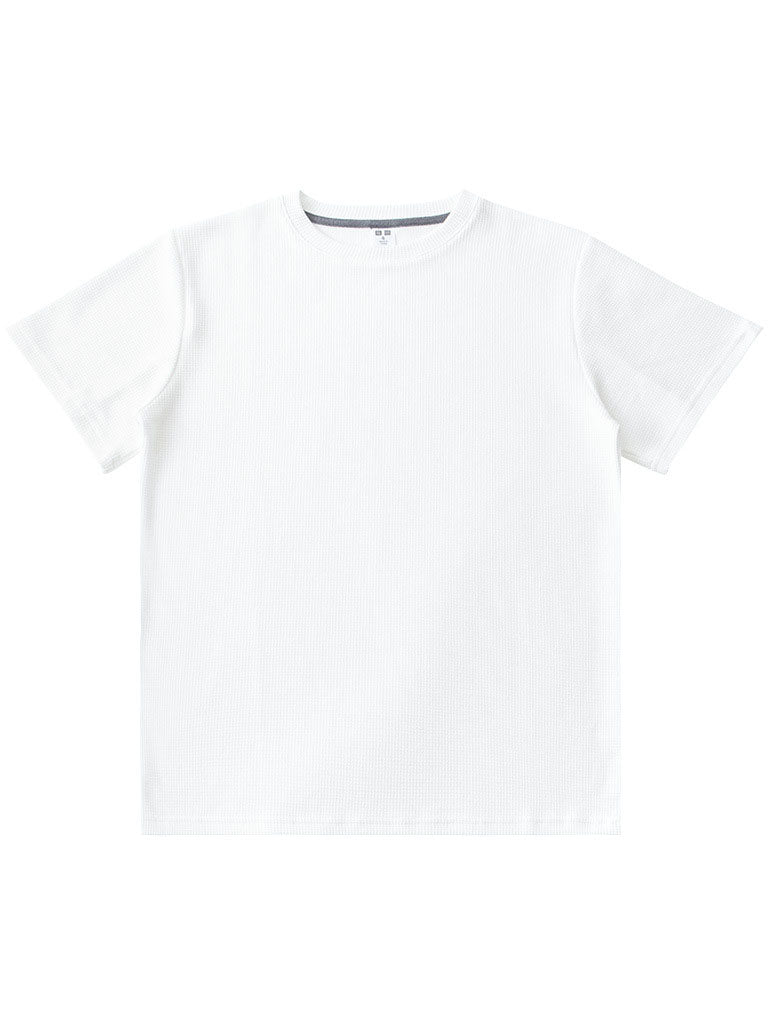 Men's Jersey Cotton Waffle Comfort Crew Neck T-Shirt