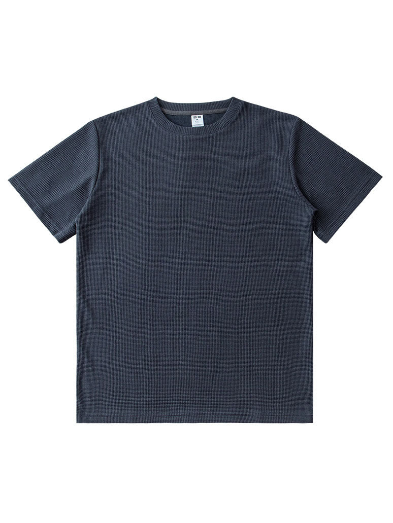 Men's Jersey Cotton Waffle Comfort Crew Neck T-Shirt