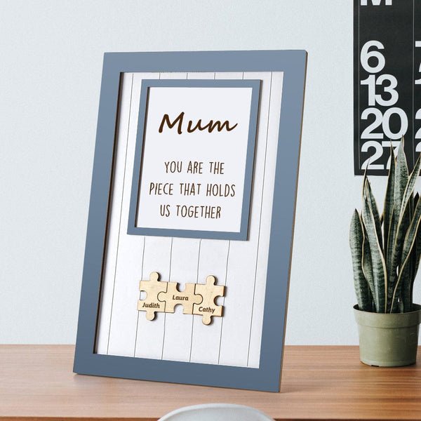 Mother's Day Puzzle Plaque Gifts for Mom You Are The Piece That Holds Us Together 3-6 Puzzle Pieces