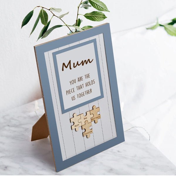 Mother's Day Puzzle Plaque Gifts for Mom You Are The Piece That Holds Us Together 3-6 Puzzle Pieces