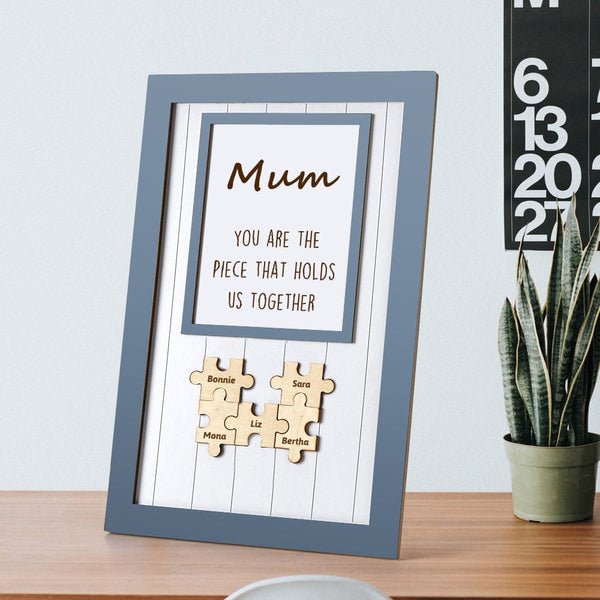 Mother's Day Puzzle Plaque Gifts for Mom You Are The Piece That Holds Us Together 3-6 Puzzle Pieces