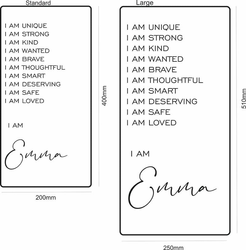 MyLoveCustom™ Affirmations Mirror - I Am Mirror