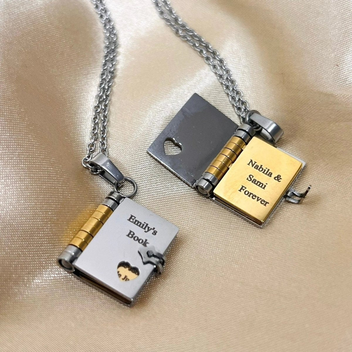 Personalized Book Necklace