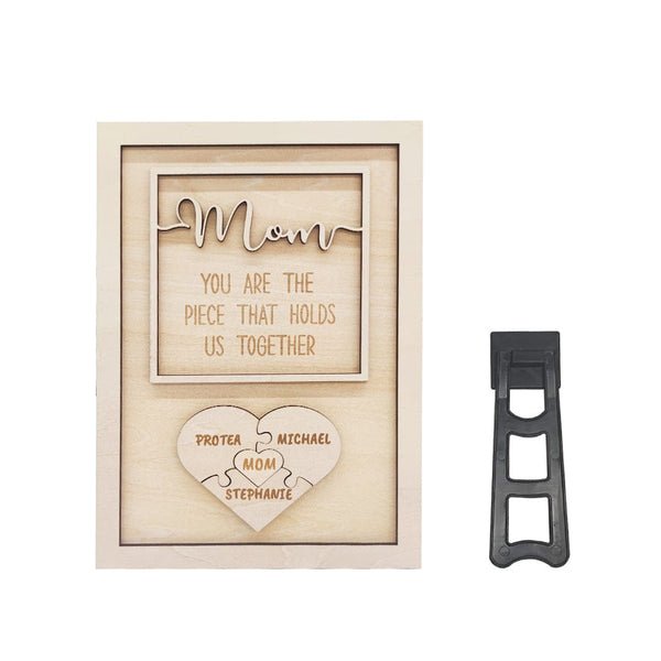 Personalized Puzzle Plaque Mom You Are the Piece That Holds Us Together Mother's Day Gift