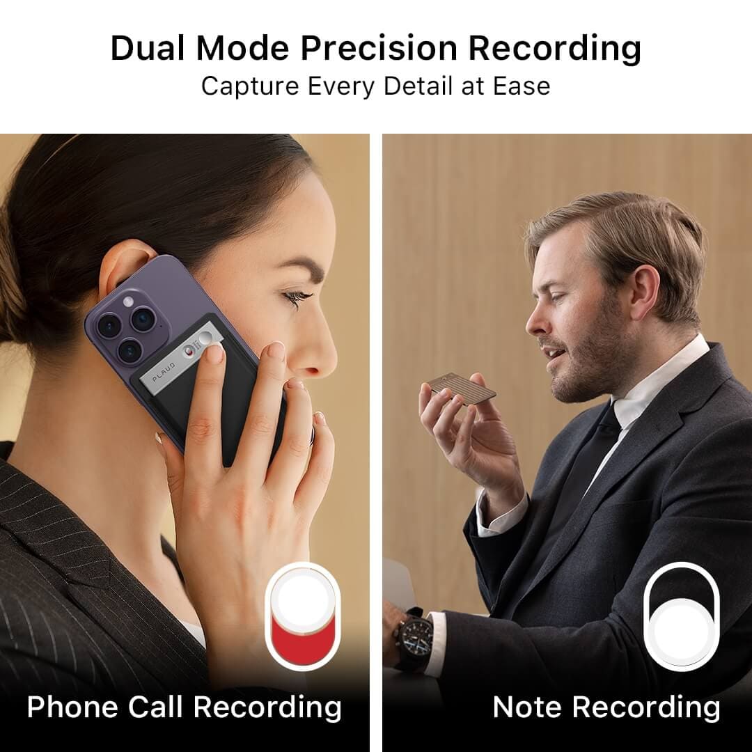 AI Voice Recorder (Black Magnetic Case Included)