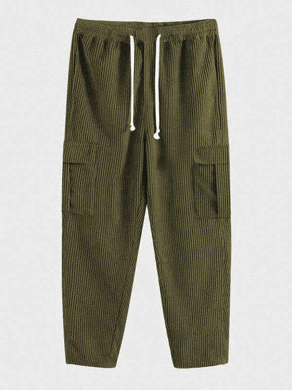 Men's Multi-Pocket Corduroy Cargo Trousers